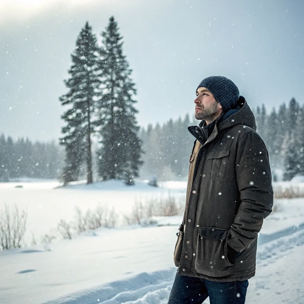 Michael at a snowy landscape